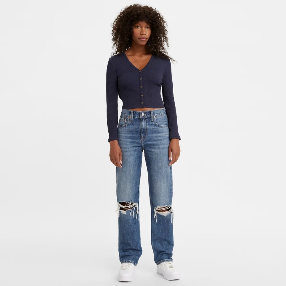 Low pro relaxed straight jeans